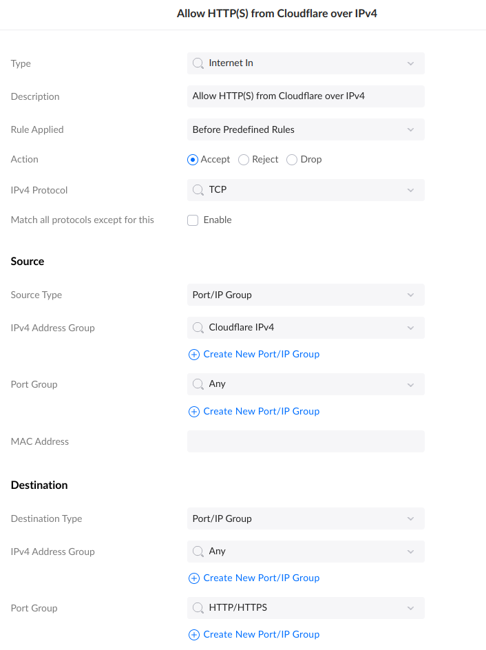 Allow Cloudflare over IPv4