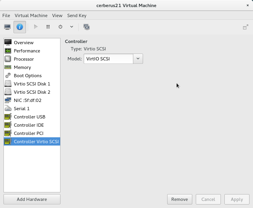 "SCSI Controller Model"